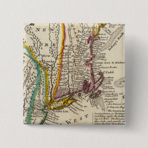 New England, New York, New Jersey and Pennsylvania 15 Cm Square Badge