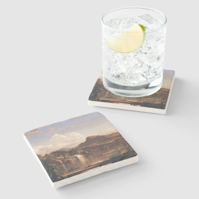 New England Scenery Frederic Edwin Church Stone Coaster (Side)