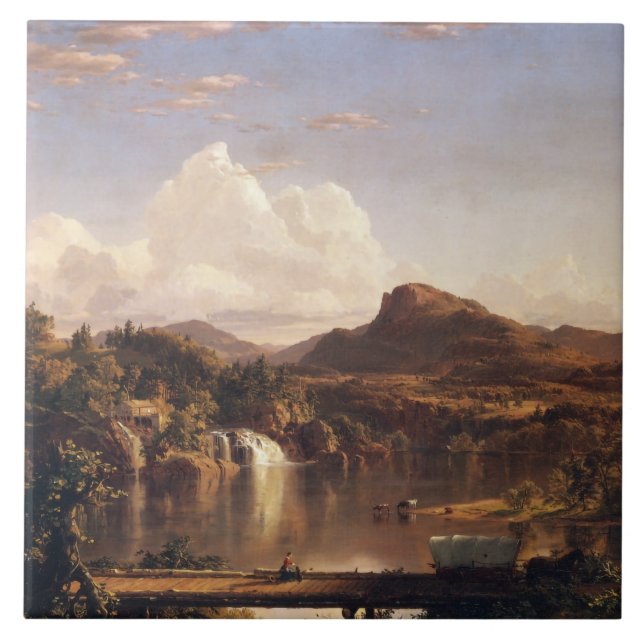 New England Scenery Frederic Edwin Church Tile (Front)