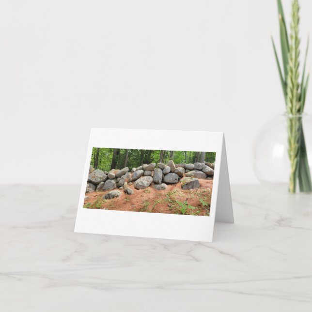 New England stone wall Note Card (Front)
