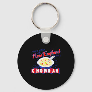 New England Style Clam Chowder  Key Ring