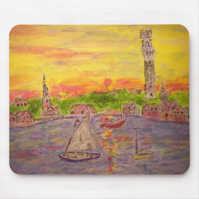 new england sunset mouse pad (Front)