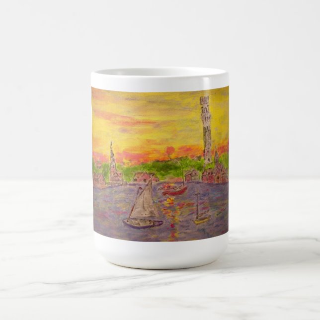 new england village sunset coffee mug (Center)