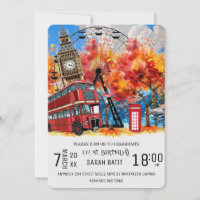 New England Watercolor Invitation TEMPLATE, East C