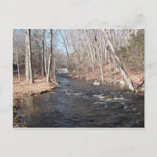 New England waterfall postcard