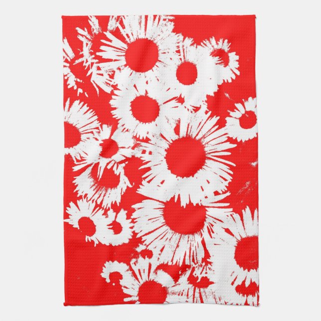 New England Wild Aster Tea Towel (Vertical)