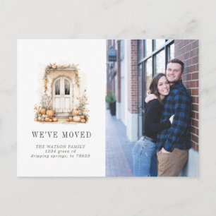New Family Home Autumn Moving Announcement Postcard