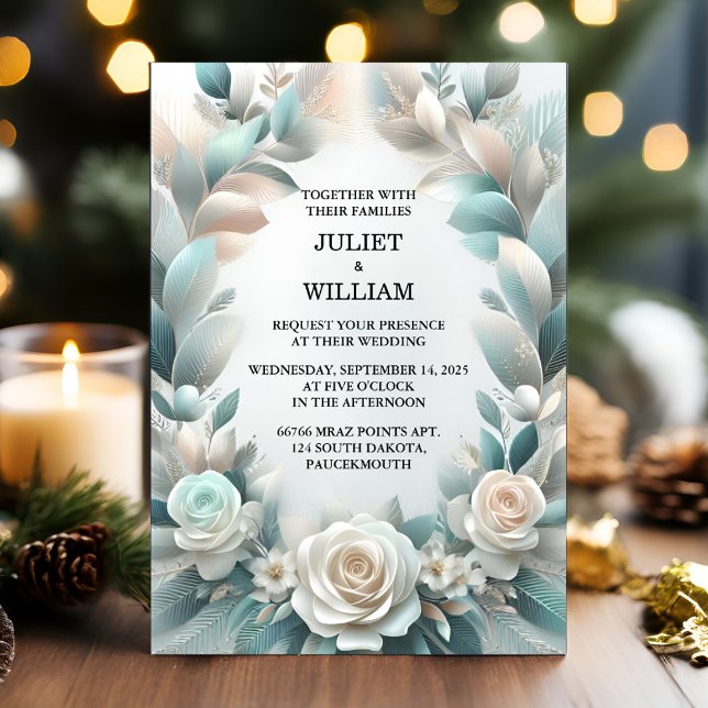 New Fancy Metal Glam Shiny High End Silver Wedding Invitation (Creator Uploaded)