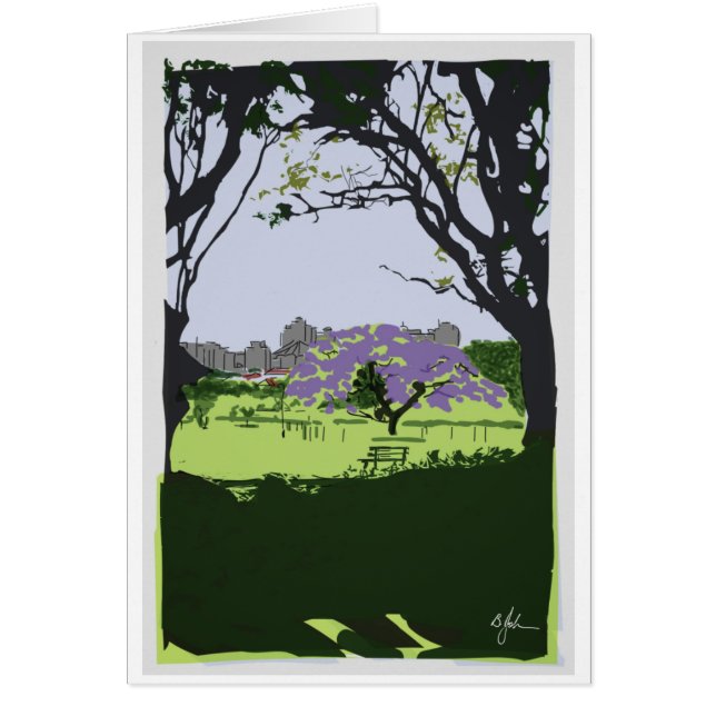 New Farm Park Brisbane Landmark Poster Style Card (Front)