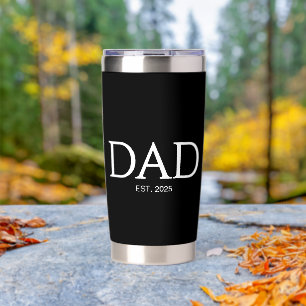 New Father Gift Dad Established  Insulated Tumbler