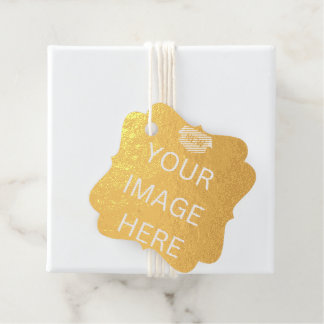 NEW! Favour Tag - Real Foil -Set of 12 Fancy Squar