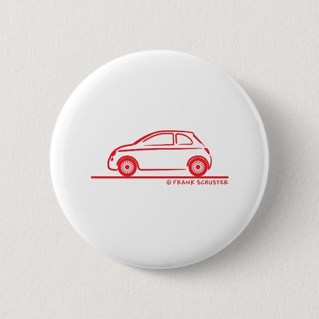 New Fiat 500 Cinquecento 6 Cm Round Badge (Front)