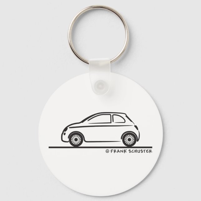 New Fiat 500 Cinquecento Key Ring (Front)