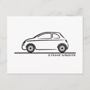 New Fiat 500 Cinquecento Postcard