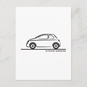 New Fiat 500 Cinquecento Postcard