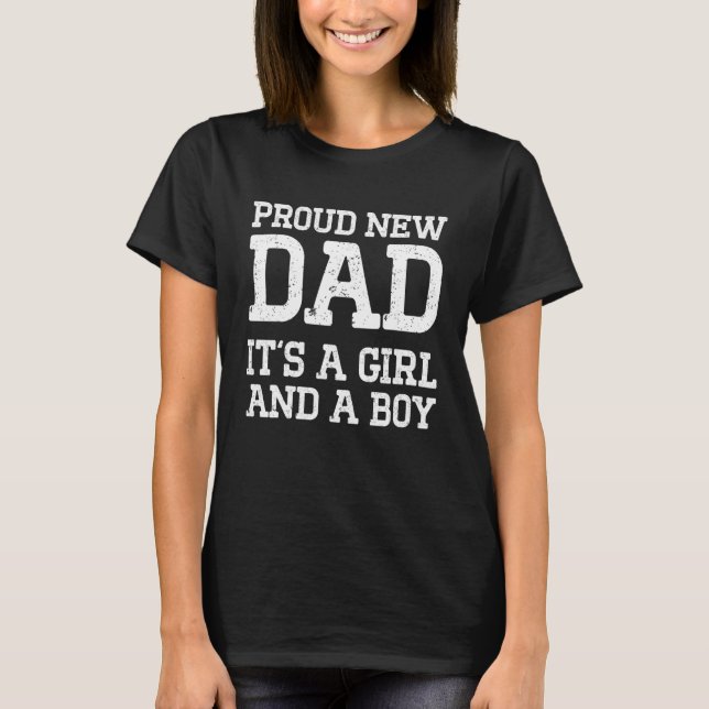 New First Time Dad To Be Proud Daddy T-Shirt (Front)