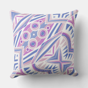 New Fish Head Leaves Jazz Funk Purple Pink Blue 1 Cushion