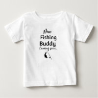 New fishing buddy coming soon baby bodysuit