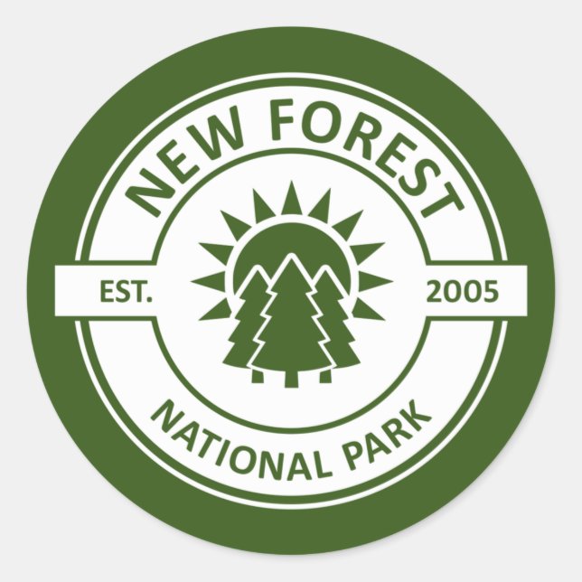 New Forest National Park Classic Round Sticker (Front)