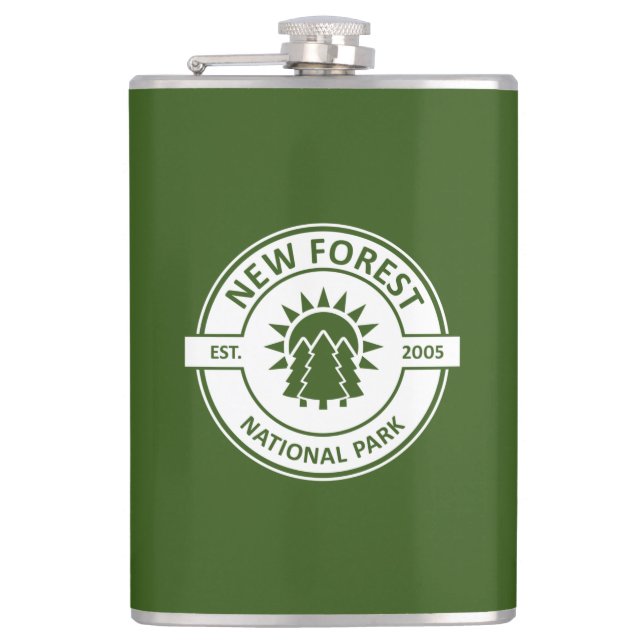 New Forest National Park Hip Flask (Front)