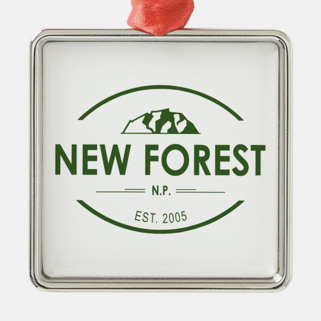 New Forest National Park Metal Tree Decoration (Front)