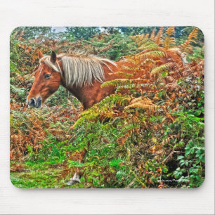New Forest Pony & Bracken for Horse-lovers Mouse Pad