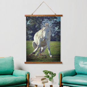 New Forest White Pony Funny Pose Hanging Tapestry
