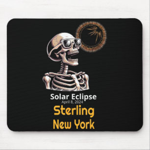 New Funny Skeleton Solar Eclipse Sterling York Mouse Pad