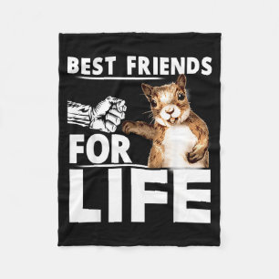 New Funny Squirrel Friend For Life - Men,women Fleece Blanket