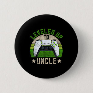 New Gamer Uncle Apparel, Funny Pregnancy Announcem 6 Cm Round Badge