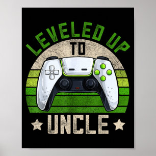 New Gamer Uncle Apparel, Funny Pregnancy Announcem Poster