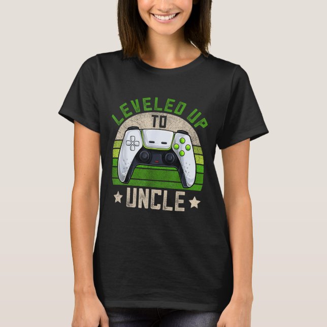 New Gamer Uncle Apparel, Funny Pregnancy Announcem T-Shirt (Front)