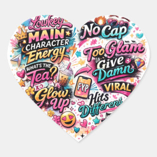 New generation of stickers. heart sticker