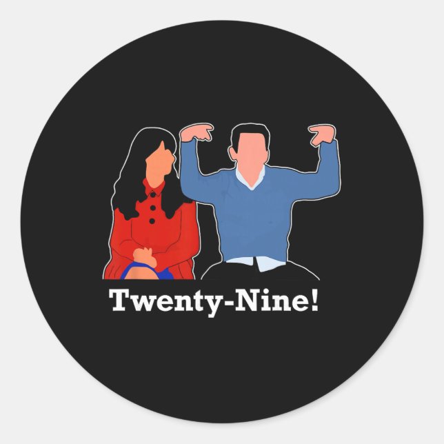 New Girl 29 I'm Feelin' Twenty Nine Happy Birthday Classic Round Sticker (Front)