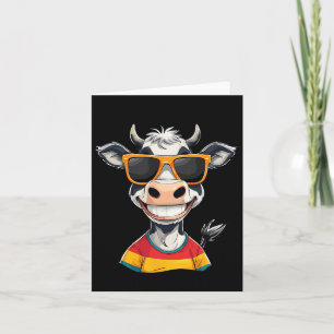 New Glarus Wi Usa Funny Cow Cartoon Design Card