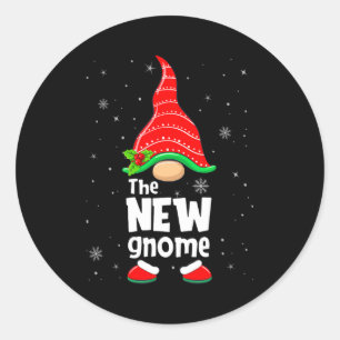 New Gnome Matching Family Group Christmas Party Pa Classic Round Sticker