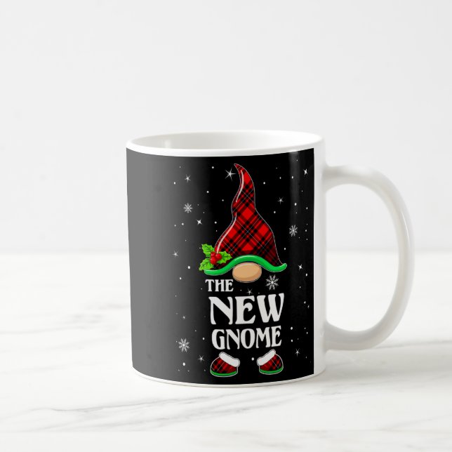 New Gnome Red Plaid Matching Family Christmas Paja Coffee Mug (Right)
