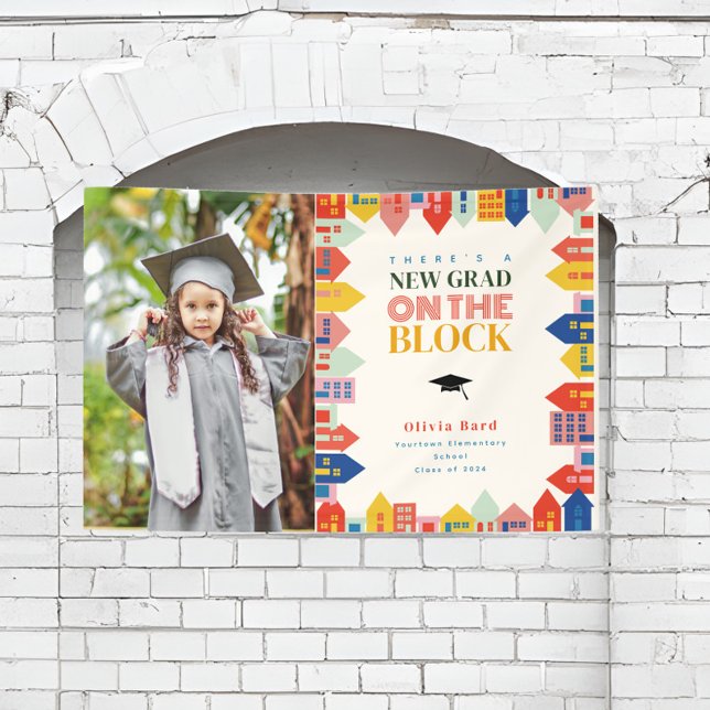 New Grad On The Block Kids Graduation Photo Banner (Creator Uploaded)
