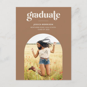 New Graduate Arch Photo Desert Neutrals Graduation Postcard