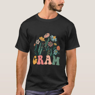 New Gram Wildflower First Birthday Baby Shower T-Shirt