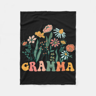 New Gramma Wildflower First Birthday & Baby Sh Fleece Blanket