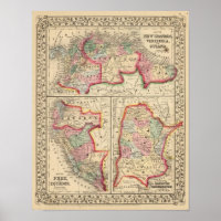 New Granada, Venezuela, Guiana Map by Mitchell