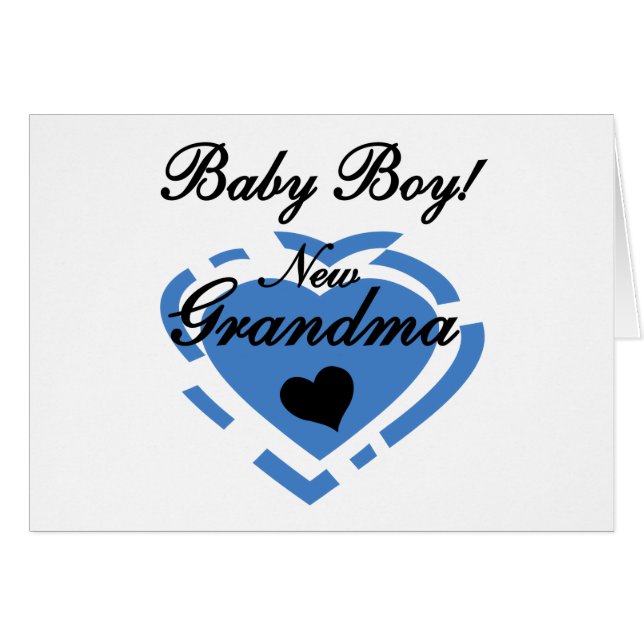 New Grandma Baby Boy Tshirts and Gifts (Front Horizontal)