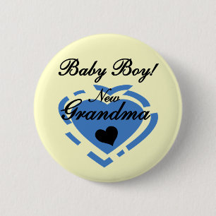 New Grandma Baby Boy Tshirts and Gifts 6 Cm Round Badge