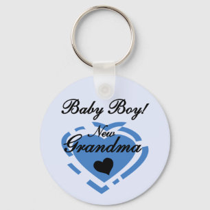 New Grandma Baby Boy Tshirts and Gifts Key Ring