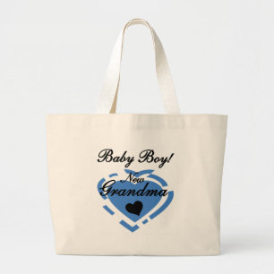 New Grandma Baby Boy Tshirts and Gifts Large Tote Bag