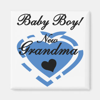 New Grandma Baby Boy Tshirts and Gifts Magnet