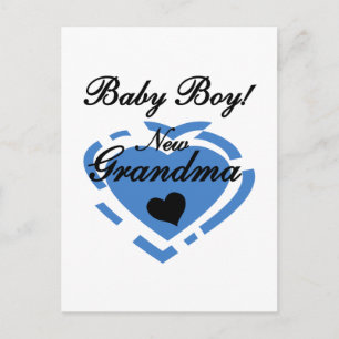 New Grandma Baby Boy Tshirts and Gifts Postcard
