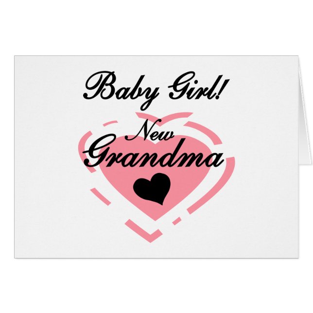 New Grandma Baby Girl Tshirts and Gifts (Front Horizontal)
