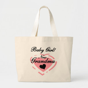 New Grandma Baby Girl Tshirts and Gifts Large Tote Bag